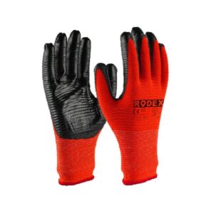 Mănuși Lucru Latex Negru 9" 12 per Rodex