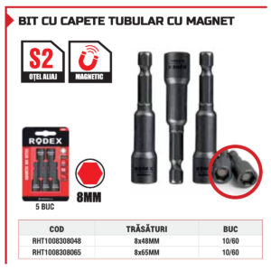 Adaptor Magnetic Biți 8×48 mm Rodex
