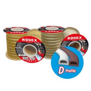 Bandă Etanșare Cauciuc D 9×6 mm Albă Rodex