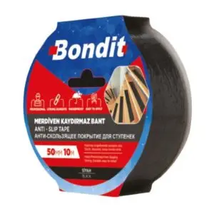 Bandă Antiderapantă Neagră 50 mm × 10 m Bondit