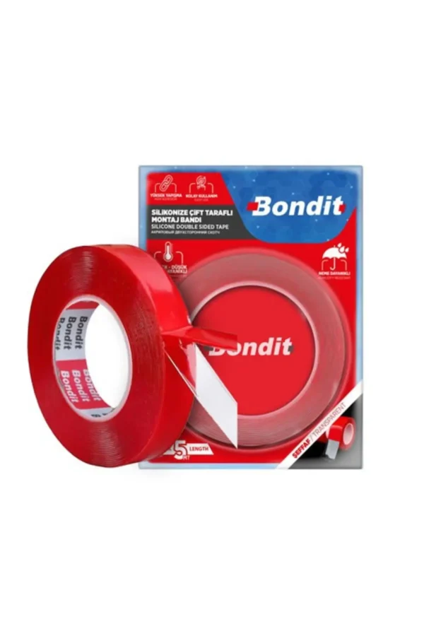 Bandă Dublu Adezivă Acrilică 40 mm × 5 m Bondit