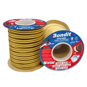Bandă Etanșare Profil D 9×6 mm 2×38 m Albă Bondit