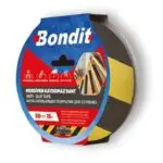 Bandă Antiderapantă Galben-Negru 25 mm × 15 m Bondit