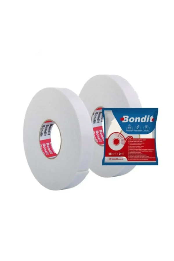Bandă Dublu Adezivă Spumă Extra-Puternică 18 mm × 2 m Bondit