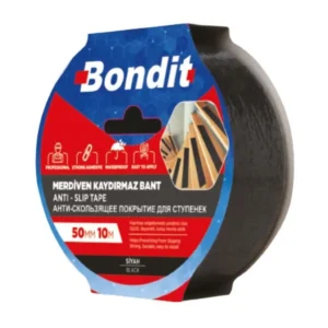 Bandă Antiderapantă Neagră 25 mm × 15 m Bondit