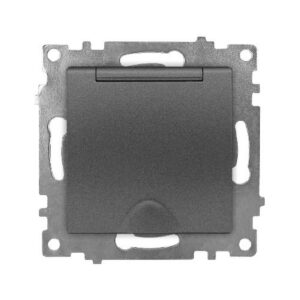 Set 10 Priza Dubla Schuko Antracit Fara Rama Klaus