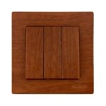 Set 10 Întrerupător Triplu Efect lemn Klaus