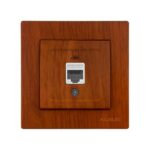 Set 10 Priza Date Cat6 RJ45 Efect lemn Klaus