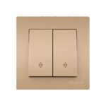 Set 10 Întrerupător Va-et-Vient Auriu mat KE01420 Klaus