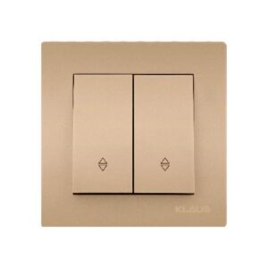 Set 10 Întrerupător Va-et-Vient Auriu mat KE01420 Klaus
