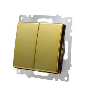 Ramă Întrerupător Dublu Auriu mat KE01903W Klaus