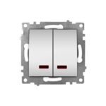 Ramă Întrerupător Dublu Aluminiu (gri metalic) 04 Klaus