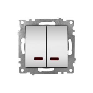 Ramă Întrerupător Dublu Aluminiu (gri metalic) 04 Klaus