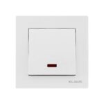 Set 10 Întrerupător Simplu cu LED Alb Klaus