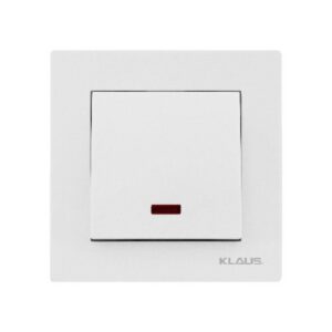 Set 10 Întrerupător Simplu cu LED Alb Klaus