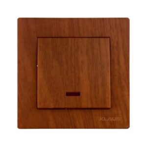 Set 10 Întrerupător Simplu cu LED Efect lemn Klaus