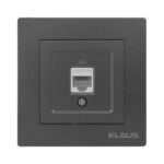 Set 10 Priza Date Cat6 RJ45 Antracit (gri inchis) Klaus