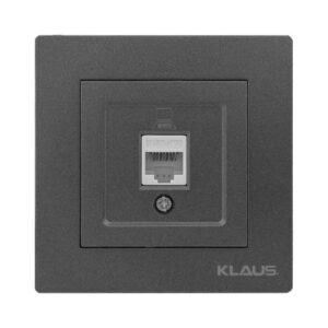 Set 10 Priza Date Cat6 RJ45 Antracit (gri inchis) Klaus