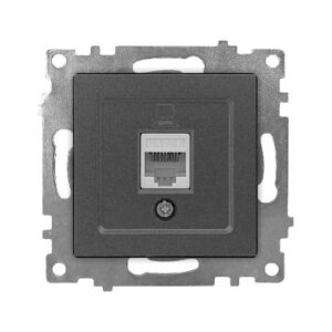 Set 10 Priză Date Cat5e RJ45 Antracit cu Ramă Klaus