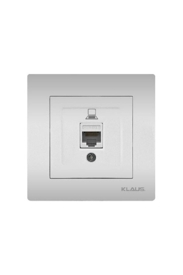 Set 10 Priza Date Cat5e RJ45 Aluminiu (gri metalic) 12 Klaus