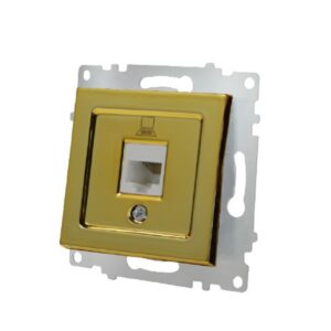 Set 10 Priza Date Cat5e RJ45 Auriu mat KE01912W Klaus