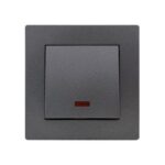 Set 10 Întrerupător Simplu cu LED Antracit Klaus