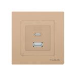 Set 8 Priza USB Dual Auriu mat Klaus