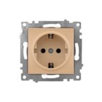 Set 10 Priza Dubla Schuko Auriu Fara Rama KE01407W Klaus