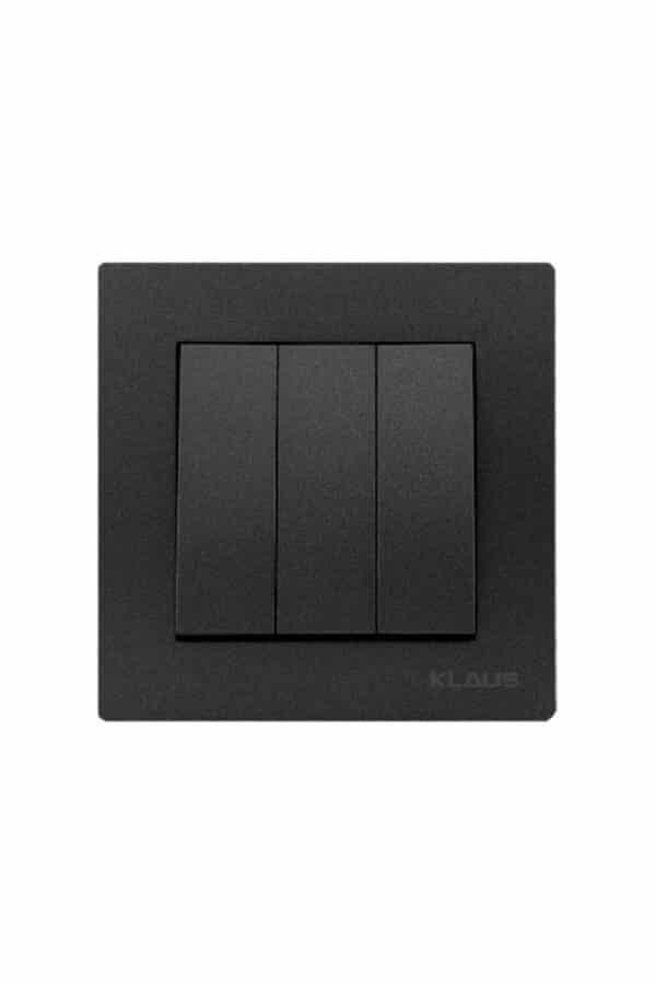 Set 10 Întrerupător Triplu Alb KE01818 Klaus