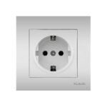 Set 10 Priza Dubla Schuko Aluminiu (gri metalic) 07 Klaus