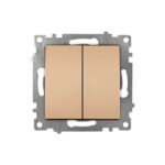 Ramă Întrerupător Dublu Auriu mat KE01403W Klaus