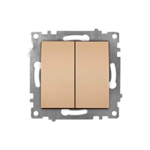 Ramă Întrerupător Dublu Auriu mat KE01403W Klaus