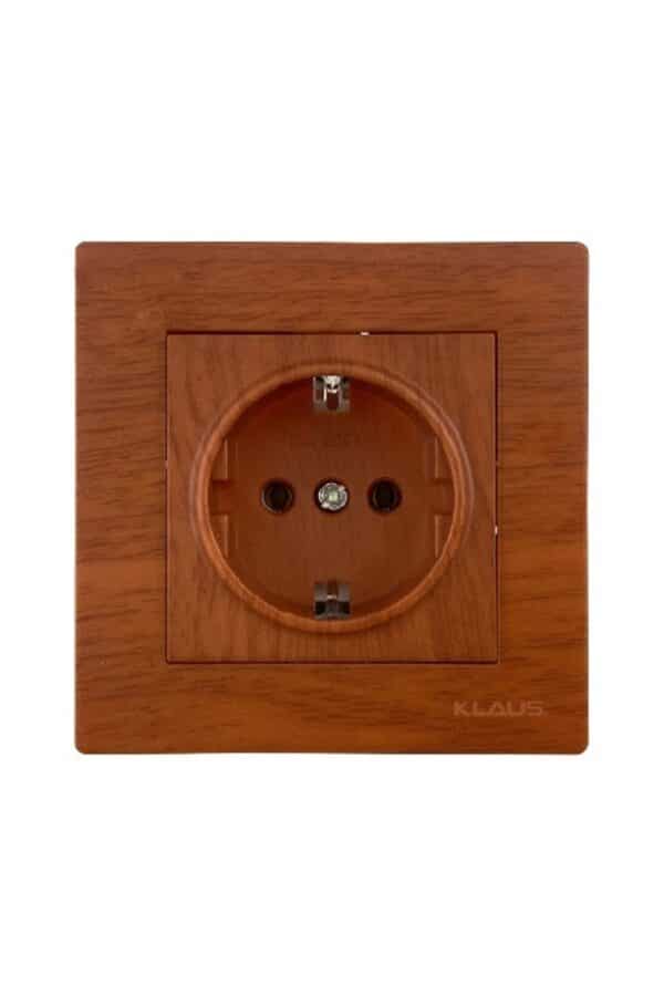 Set 10 Priza Schuko Efect lemn KE01507 Klaus
