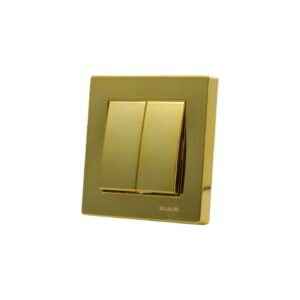 Set 10 Întrerupător Dublu Auriu mat KE01903 Klaus