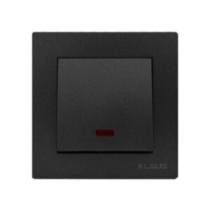Set 10 Întrerupător Simplu cu LED Negru Klaus