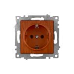 Set 10 Priza Schuko Efect lemn KE01507W Klaus