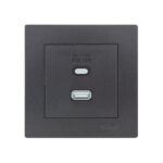 Set 8 Priza USB Dual Antracit (gri inchis) Klaus