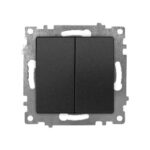 Ramă Întrerupător Dublu Negru KE01803W Klaus