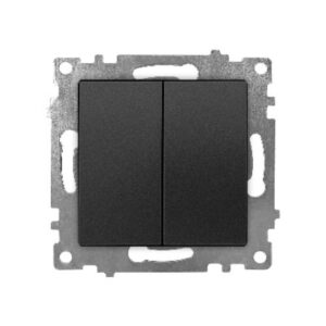 Ramă Întrerupător Dublu Negru KE01803W Klaus