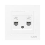 Set 10 Priza Telefon RJ11 Alb Klaus