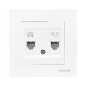 Set 10 Priza Telefon RJ11 Alb Klaus
