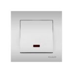 Set 10 Întrerupător Simplu cu LED Aluminiu Klaus