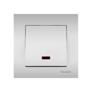 Set 10 Întrerupător Simplu cu LED Aluminiu Klaus