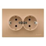 Set 6 Priza Dubla Schuko Auriu mat KE01408C Klaus