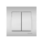 Set 10 Întrerupător Dublu Aluminiu (gri metalic) Klaus