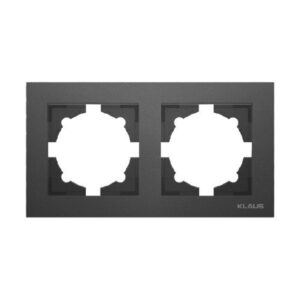Ramă Întrerupător Dublu Antracit (gri închis) KE01750 Klaus