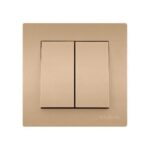 Set 10 Întrerupător Dublu Auriu mat KE01403 Klaus