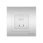 Set 8 Priza USB Dual Aluminiu (gri metalic) Klaus
