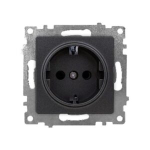 Set 10 Priza Schuko Antracit (gri inchis) KE01707W Klaus