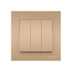 Set 10 Întrerupător Triplu Auriu mat KE01418 Klaus